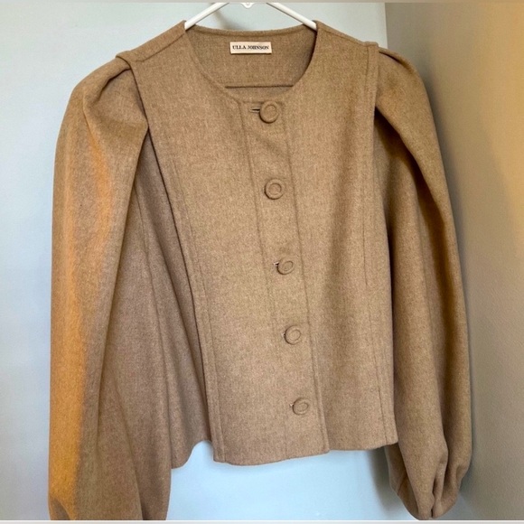 Ulla Johnson Maxine Tan Wool Jacket - Picture 3 of 7